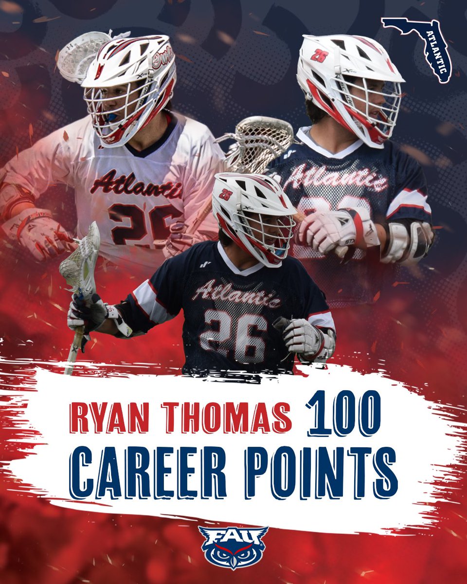 ♦️100 CAREER POINTS FOR #7♦️

A big congrats to Ryan Thomas on passing the 100 point mark in his FAU career over the weekend. Ryan currently sits at 104 career points…and those lil boots ain’t slowing down anytime soon!

🦉#rollowls #wtdo #ttk #lacrosseinparadise 🌴