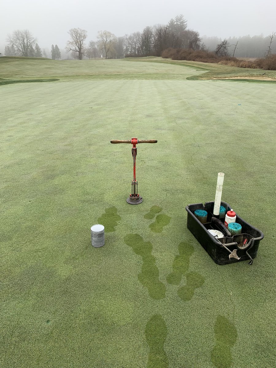 Approaches and fairways mowed. Single roll on greens and new cups cut with new flags going out tomorrow for Opening day 2023.