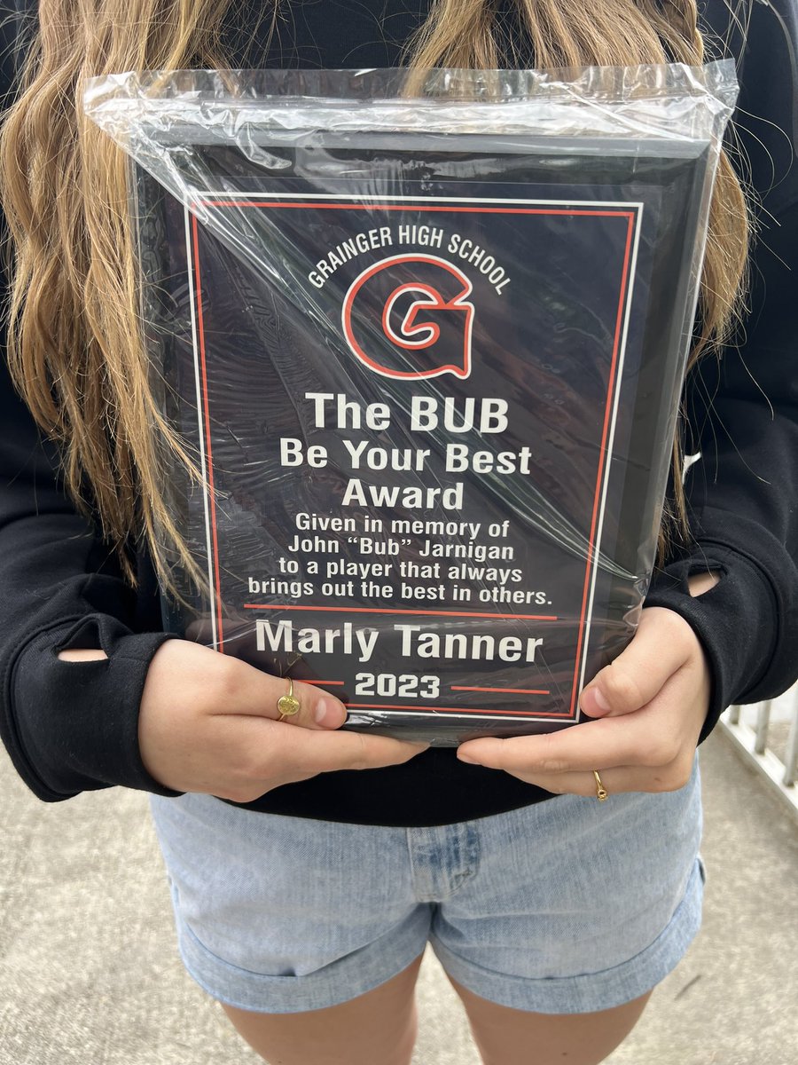 A new end of year tradition for the Lady Grizzlies. Our 1st ever recipient of “The BUB” award. Given in memory of one our biggest supports. <a href="/MarlyTanner/">Marly Tanner</a> was am excellent choice. She always brings out the best in others.