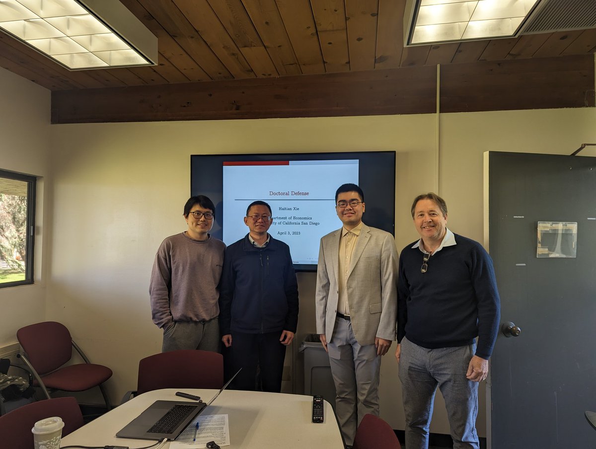 Congratulations <a href="/xiehaitian_econ/">Haitian Xie</a> . Dr Xie successfully defended this week. A great addition to our profession.