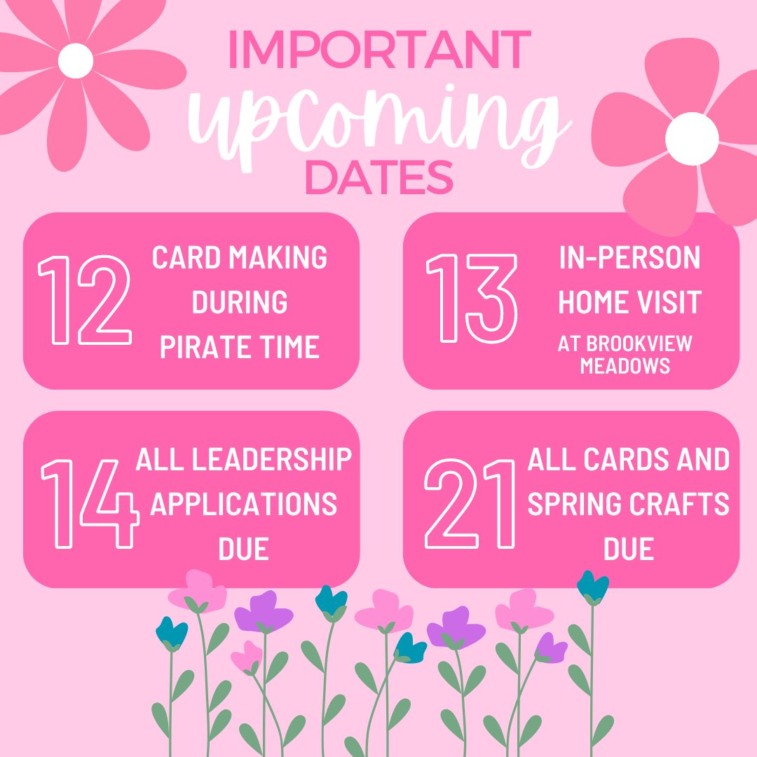 bayport_gg's tweet photo. April is a busy month for us! Make sure you’re checking Schoology periodically for important updates💓#ggmovement https://t.co/alldzTjsNB