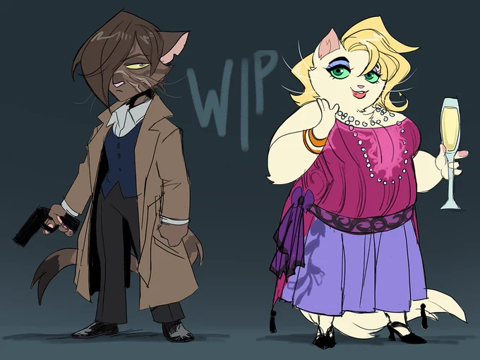 of course i had to join this. its a wip for now because i have too much else to do but i wanna draw at least the rest of the main cast, it's too fun 