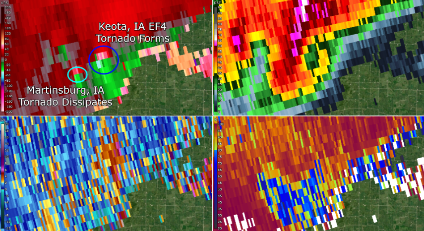 ElijahOffer620's tweet photo. @NWSQuadCities Hello, I hope you are well. I know it's only been a week since the 3/31 tornadoes and that surveys may still be ongoing, but is there any chance that this EF-4 path will split up into two? Based on radar and photographic evidence, they were two tornadoes. https://t.co/uDcWm4SpVZ