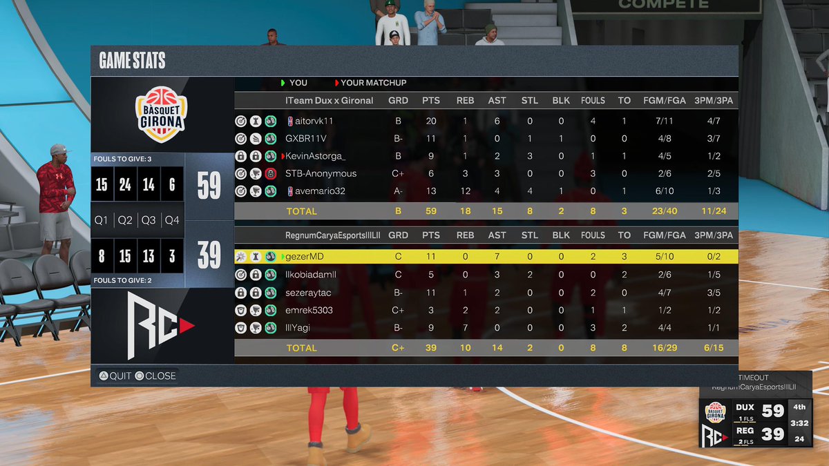 THE FINALS!

GGs to <a href="/TeamDUXGaming/">DUX Gaming</a> x <a href="/BasquetGirona/">Bàsquet Girona</a> , we won 2-1 on semis and advanced to finals on <a href="/LaSastreria2K/">La Sastrería 2K / LS2K European League</a> 

PG  : <a href="/gezerMD/">Gezer, MD 🇹🇷</a> 
SG  : <a href="/kobiadam3/">Cem Aslanhan</a> 
SF  :  <a href="/belmurka_/">Kaan Özçınar</a> 
PF  :  <a href="/Emre__2K/">emrek5303</a> 
C    :  <a href="/yagi2k/">Yagi</a>

#getREGt | #REGWIN  <a href="/EsportsRegnum/">Regnum Carya Esports</a>