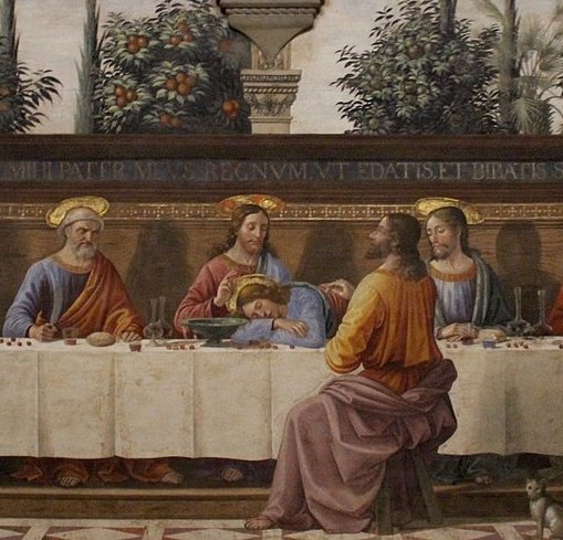 NewmanInstCTC's tweet photo. " A new commandment I give unto you: That you love one another, as I have loved you." - John 13:34

Image: Domenico Ghirlandaio's Last Supper, Museum of San Marco (1486), Florence. Seen by Institute students on our Spring Break pilgrimage. https://t.co/s5gSM7nJa5