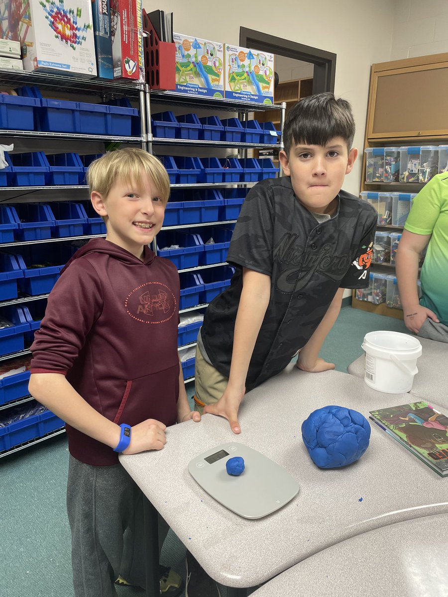 BissellLibrary's tweet photo. Library at Bissell was out of this world this week!  Exploring a Maker Space challenge designed by NASA, students created scale models to compare the size of the moon to earth. https://t.co/pltIw4EoHR
