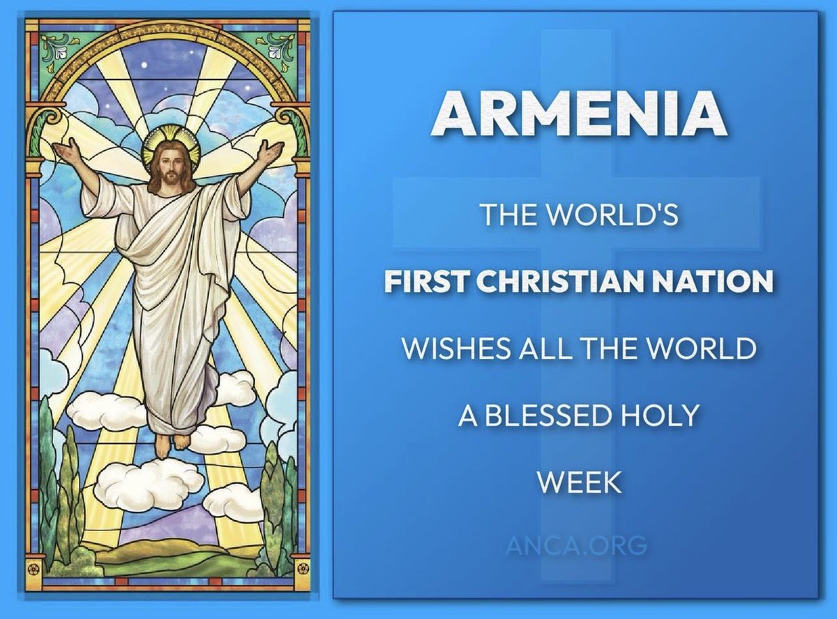 annakachikyan's tweet image. Armenia: the world’s first Christian nation wishes all the world a blessed Holy Week. (And I would also like to add PEACE to the world.) ✝️☮️