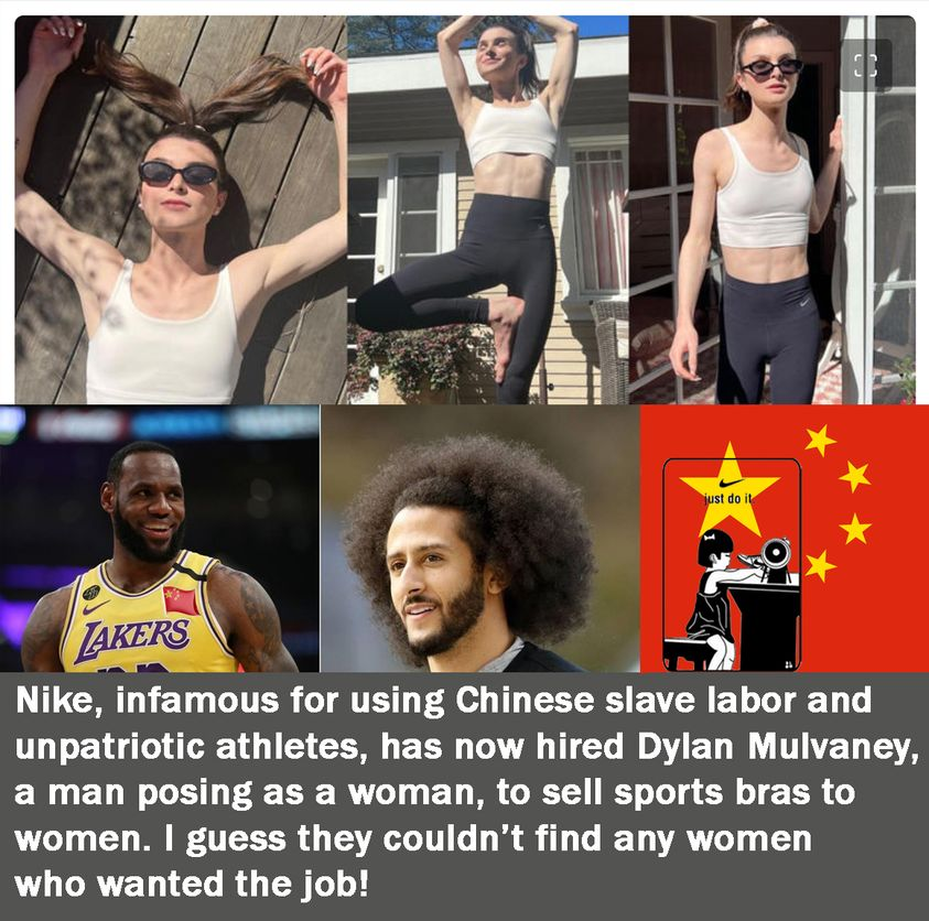 Another Go Woke Company, Nike has hired a man posing as a woman to sell women's attire to women! Is this part of the 'Erase Women' movement? #GoWokeGoBroke #GoWokeGoBrokeBudweiser #gowokegobrokenike #GoWokegoBrokeJackDaniels