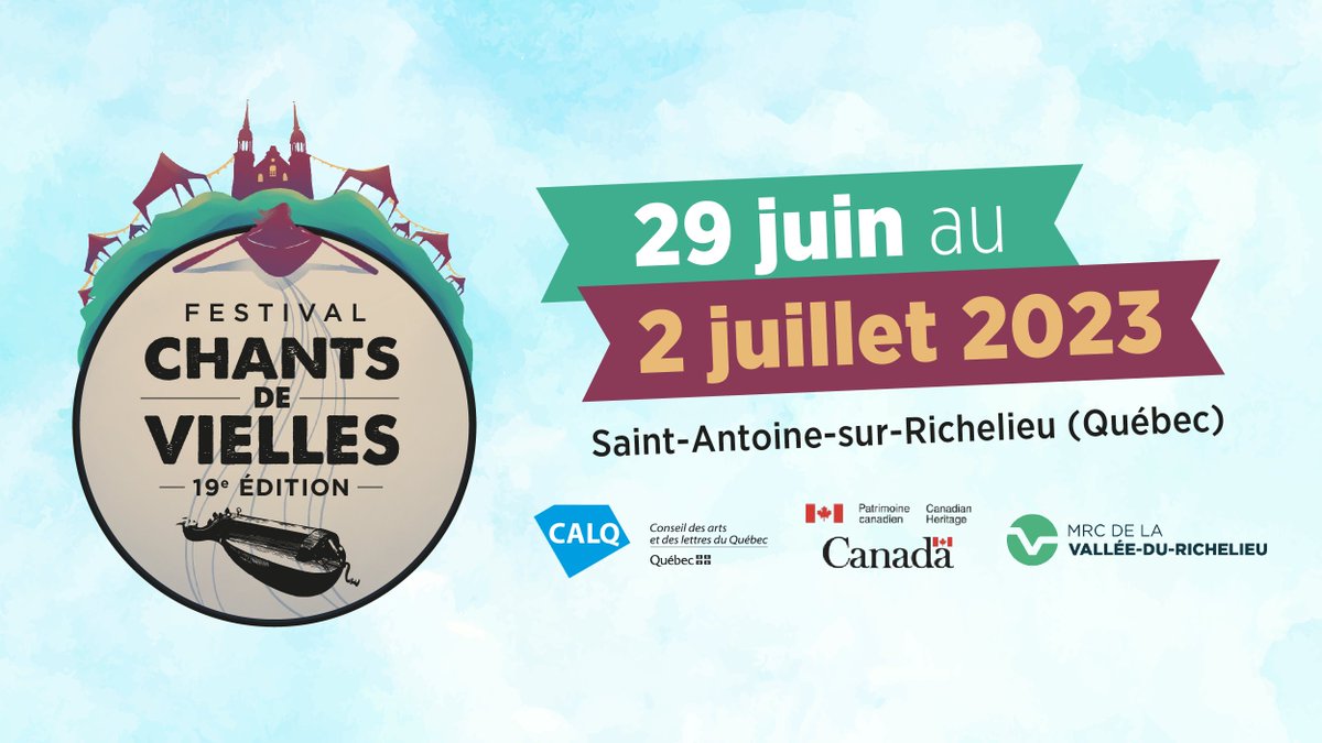 [DÉVOILEMENT] Chants de Vielles 2023_Découvrez la programmation des soirées Grands Concerts et le programme de stages et classes de maître et profitez du rabais prévente sur le passeport fin de semaine! 29-30 juin et 1er et 2 juillet 2023  chantsdevielles.com/a-la-une/chant… #chantsdevielles