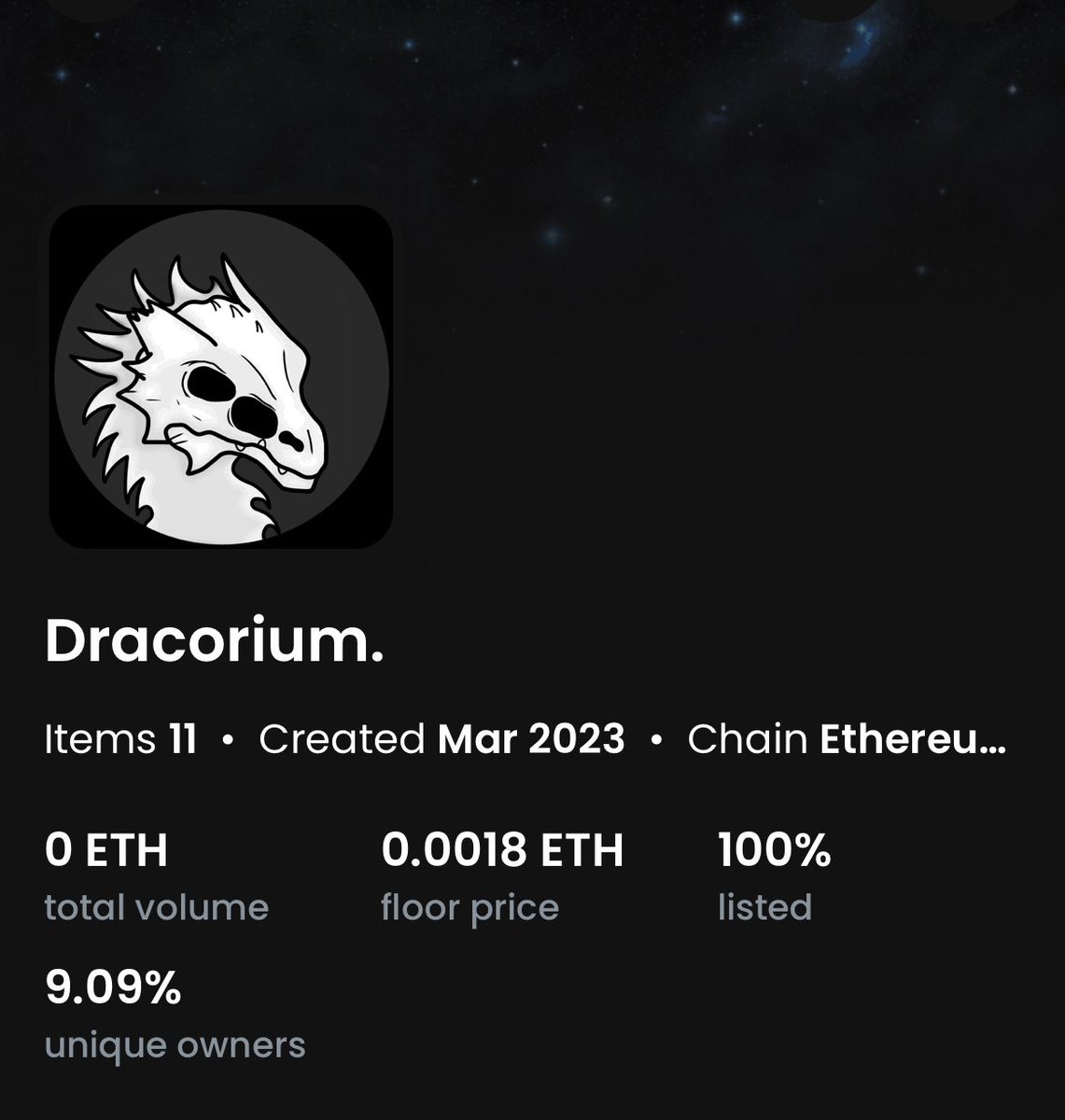 Quick announcement !

There is a copycat scam collection minting Dracoriums, if you see this collection ignore it.

Scam Wallet:

0x562c50b7ed718863164216e7269f055e32be47ae

Minting can only be found at Dracorium.xyz

Have a great evening :)