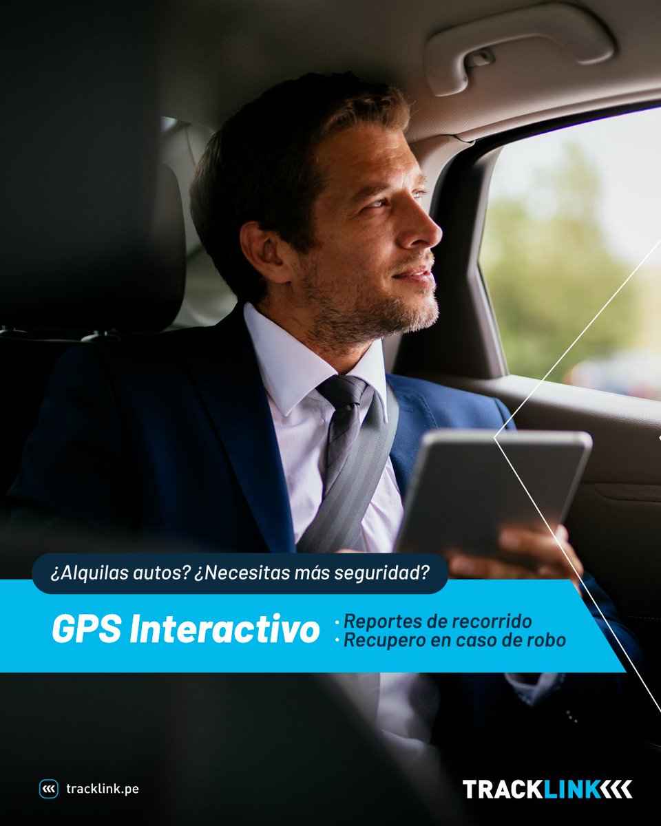 tracklinkperu's tweet photo. ¿Alquilas autos? ¿Necesitas más #seguridad? 🚗
#GPS Interactivo está diseñado para que personas o empresas puedan conocer la ubicación de sus unidades elevando así la seguridad de sus activos 🛰
Cuida tu empresa ➡ https://t.co/NJ7tywmgAs
#TrackLink #Lima #Peru #Tecnologia https://t.co/niiZPL6YNy