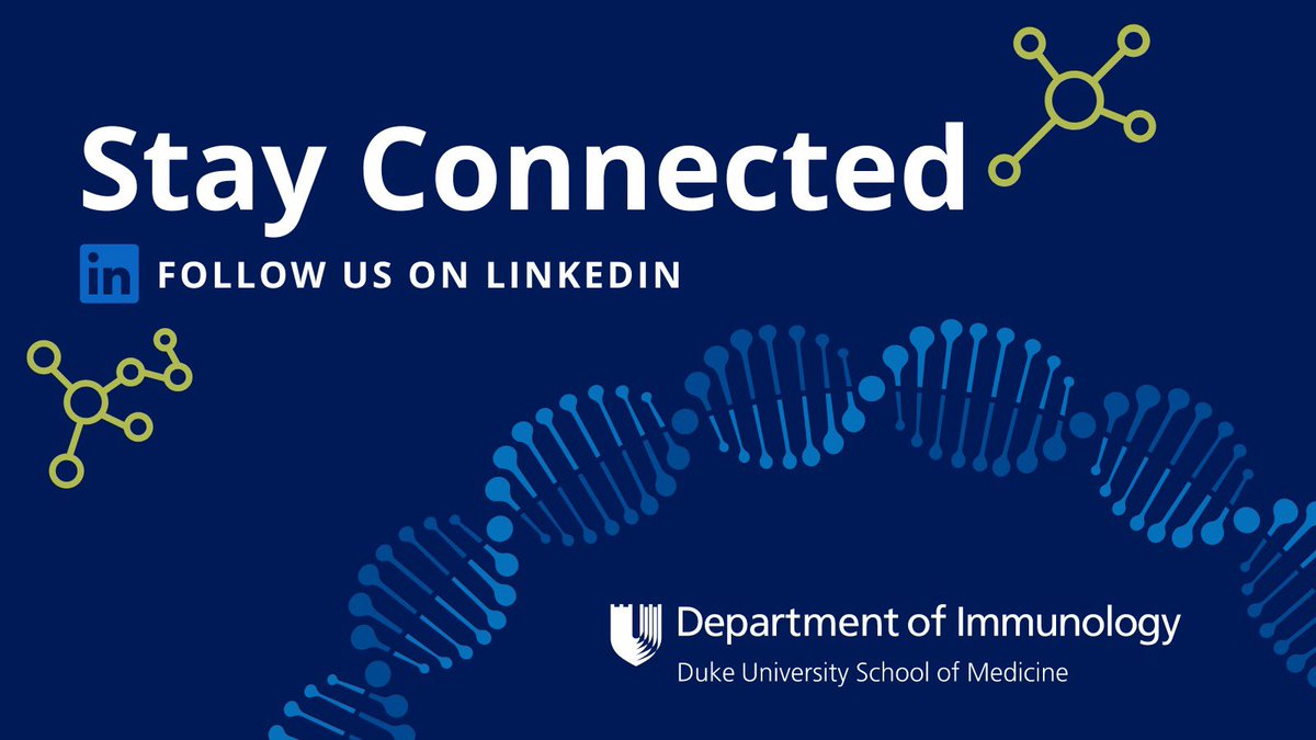 ImmunologyDuke's tweet photo. We are on LinkedIn. Follow us for more professional and job related news! https://t.co/ItRjUx9F6H #dukeummunology #immunobiology #immunepower https://t.co/wSAX8K1dbC