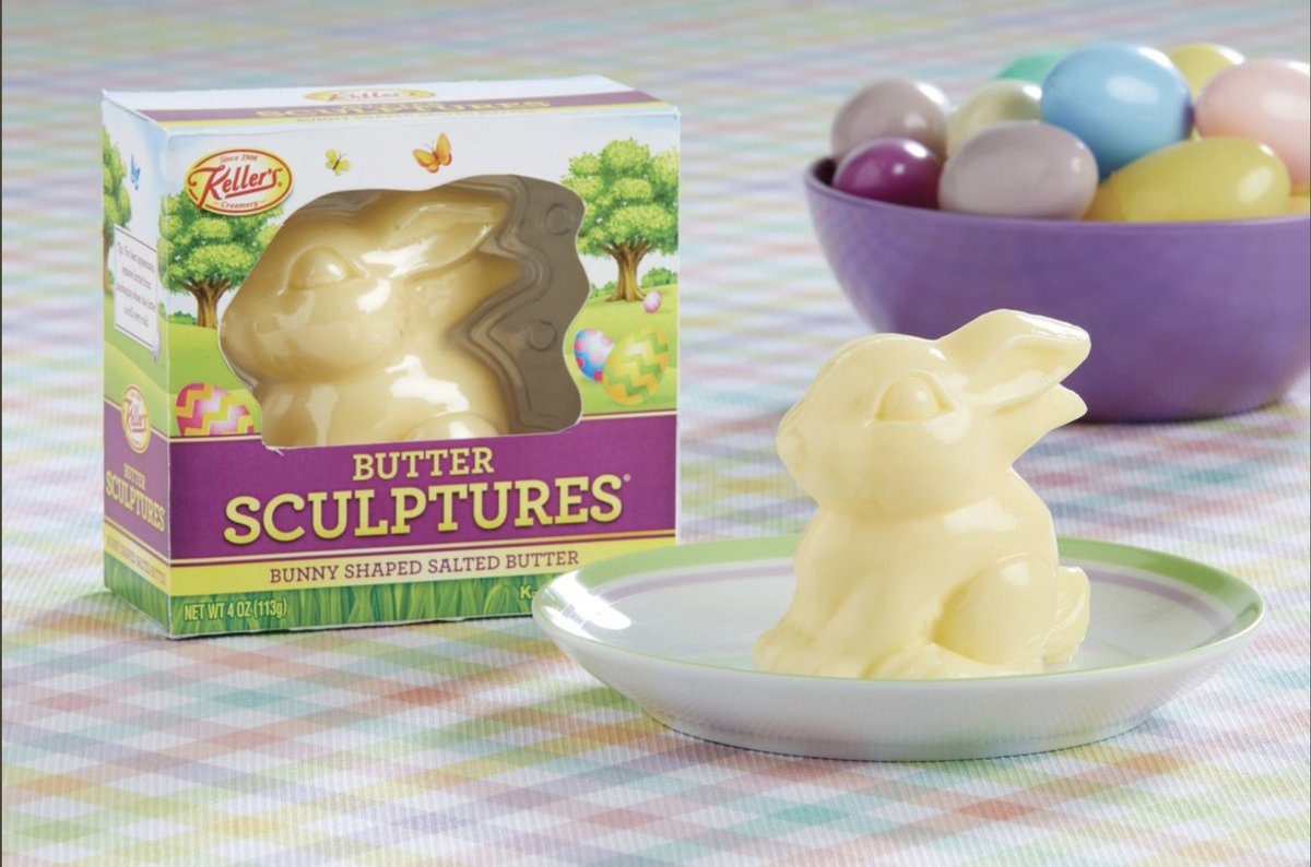 dfamilk's tweet photo. Hop into spring with the cutest, and tastiest, table décor with Keller’s® Creamery bunny-shaped Butter Sculptures®. 

They're more than fun décor — they’re functional, too — made with #DFAMilk from our family farm-owners. 

See where they are available > https://t.co/RYAITJEgbn. https://t.co/BjvzeJeBS2