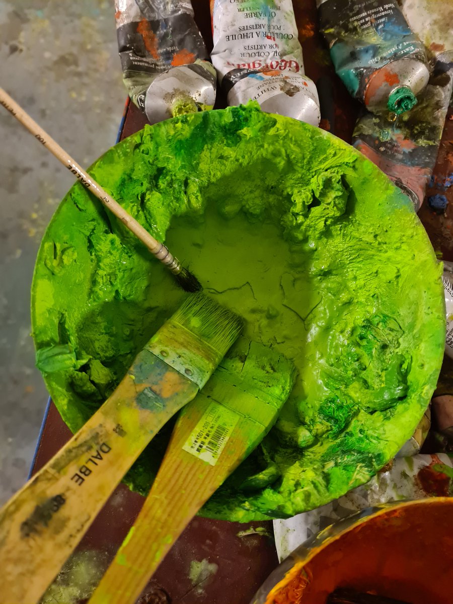 PresseKraemer's tweet photo. #ledetailquejaime dans l'atelier de ce peintre semeur d'une forêt de 100 hectares en @DepVendee @fabricehybert #hommedeBessines Expo à la @Fond_Cartier et au @Chaumont_Loire #lecurieuxdesarts @ColleuCh @GalerieObadia #vert #Hyber #Hybervert @cbarthalois @BeauxArts_mag https://t.co/DMhnzbmP0M