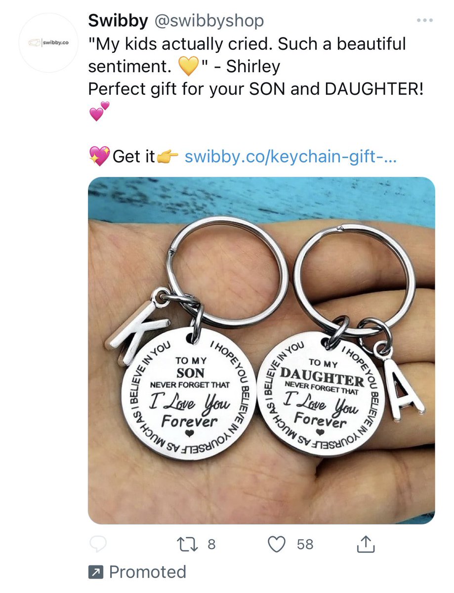 Twitter ads have devolved into the truly bizarre. This is the kind of thing you might have seen on the back of a Fingerhut catalog in the 90s 😐