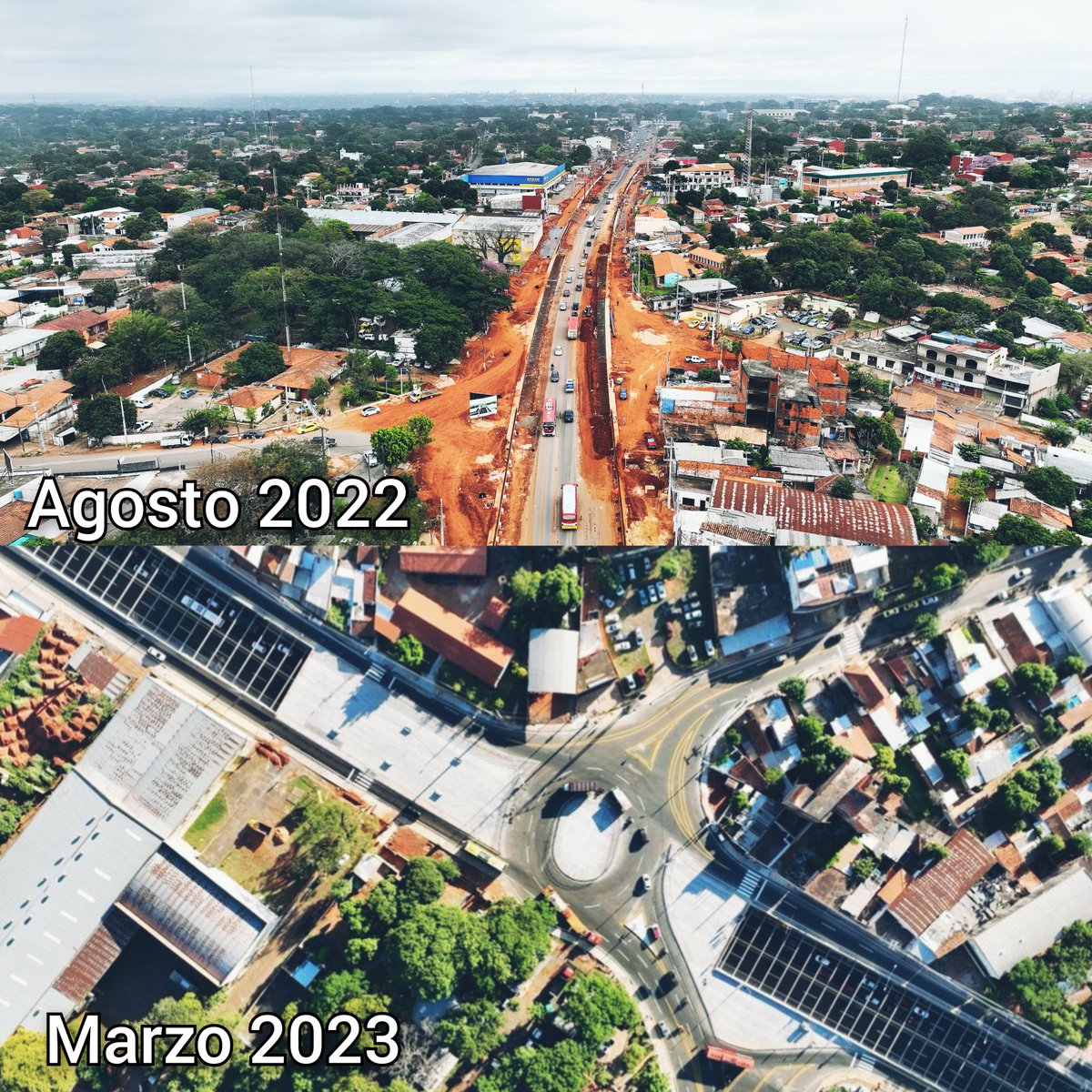 TresBocasPy's tweet photo. ¡Mirá como evolucionó Tres Bocas!

✅ Esta solución vial brinda una nueva experiencia de circulación en el cruce conocido como Tres Bocas. https://t.co/YpyBdUIlbY
