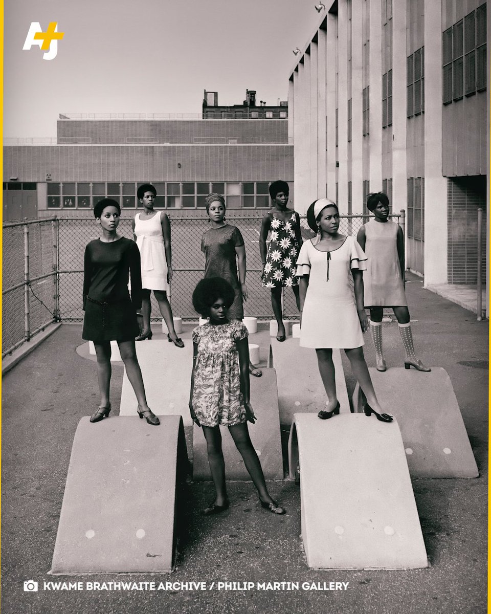 ajplus's tweet photo. The phrase “Black Is Beautiful,” which has been credited to Jamaican civil rights activist Marcus Garvey, shaped Kwame Brathwaite’s career.

He used his photography to highlight dark-skinned beauty, pushing against Eurocentric standards. https://t.co/d5uH4HIJq0