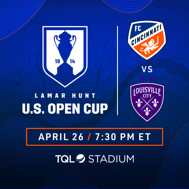 fccincinnati's tweet photo. The @opencup is back in Cincy!

FC Cincinnati to host Louisville City in the Third Round.