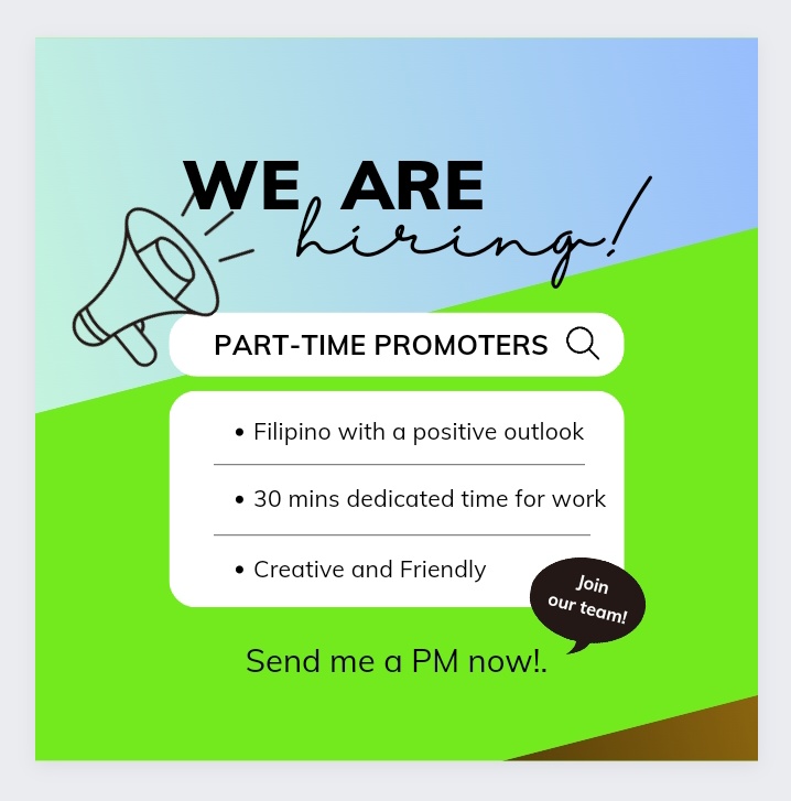 divs511's tweet image. We are hiring!
Let me know if you are intesrested.
DM me. :)
wa.me/qr/L4Y7DGRBYFC…

#jobsearch #Jobs #PartTimePM #parttime #MONEY #mocafarmph