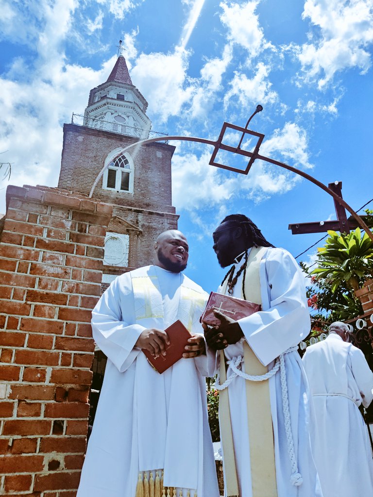 Chrism Mass it was on this #MaundyThursday at the Cathedral of St. Jago de la Vega. In his sermon, the Archbishop asked us sopm that'll sit w/ me for some time: (paraphrase) 'How will you have left the Diocese better than you found it?'  #BlessingOfOils #RenewalOfOrdinationVows