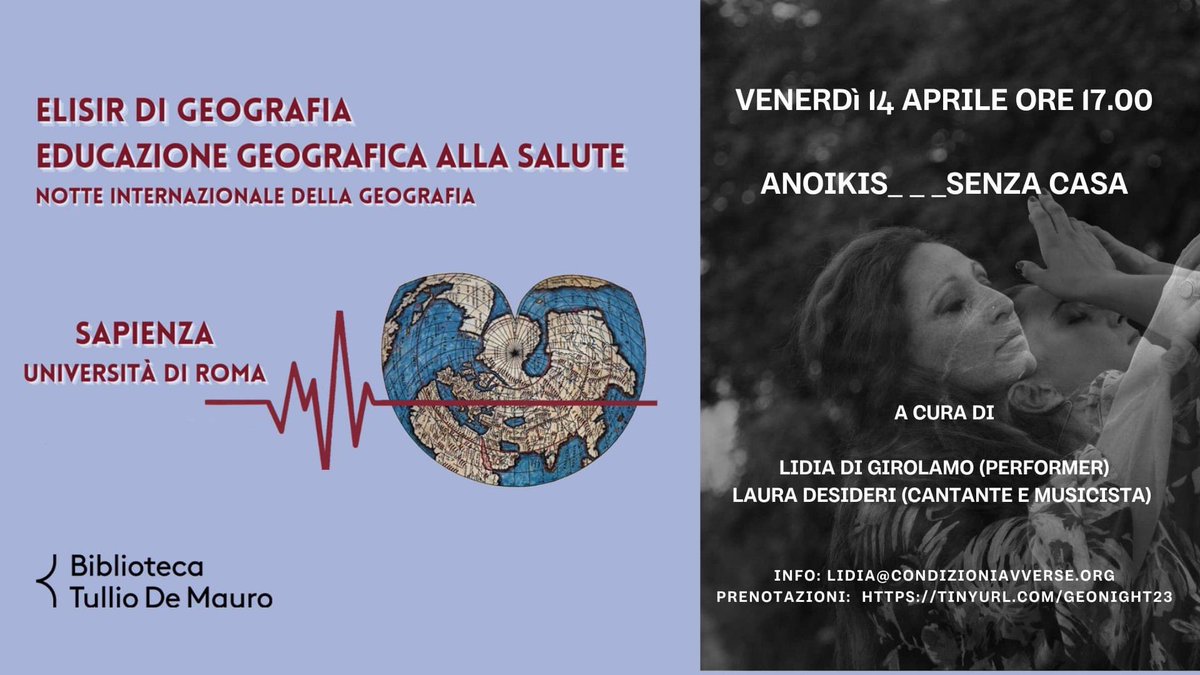 Per la <a href="/GeonightO/">Geonight.official</a> 𝗹𝗮 @BiblioTullio  ospiterà 𝗔𝗡𝗢𝗜𝗞𝗜𝗦___𝗦𝗲𝗻𝘇𝗮 𝗖𝗮𝘀𝗮"di <a href="/LidiaDiGirolamo/">Lidia Di Girolamo</a> 𝗲 𝗟𝗮𝘂𝗿𝗮 𝗗𝗲𝘀𝗶𝗱𝗲𝗿𝗶.
𝗣𝗿𝗲𝗻𝗼𝘁𝗮𝘇𝗶𝗼𝗻𝗶:  𝗵𝘁𝘁𝗽𝘀://𝘁𝗶𝗻𝘆𝘂𝗿𝗹.𝗰𝗼𝗺/𝗴𝗲𝗼𝗻𝗶𝗴𝗵𝘁𝟮𝟯
𝗣𝗲𝗿 𝗽𝗮𝗿𝘁𝗲𝗰𝗶𝗽𝗮𝗿𝗲 iscrizione a <a href="/BibliotecheRoma/">Biblioteche di Roma</a>