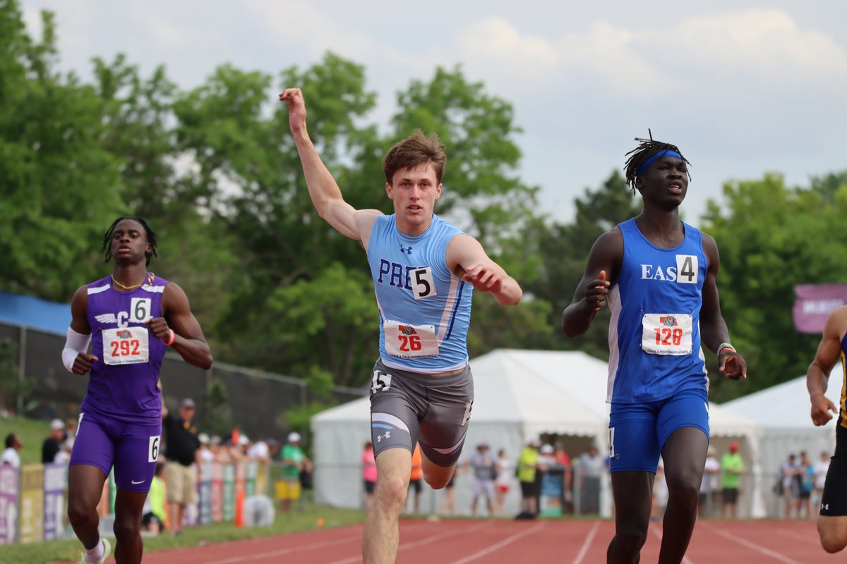 Jack Gillogly of Creighton Prep runs what appears to be a wind-legal All-Class State record in the 200 at Kearney, a 20.92.  Kenzo Cotton of Papio LaVista held the previous record at 21.31.  Gillogly ran 21.08 in prelims w/o wind meter.  He is the defending champ in the 200.