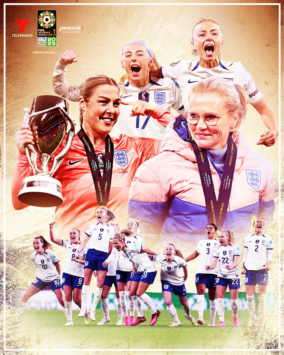 TelemundoSports's tweet photo. 😎 ¡SARINA WIEGMAN E INGLATERRA LISTAS PARA LA @FIFAWWC!
✅ 𝐄𝐮𝐫𝐨 2022
✅ Arnold Clark Cup 2022 / 2023
✅ 𝐅𝐢𝐧𝐚𝐥𝐢𝐬𝐬𝐢𝐦𝐚 2023
✅ 30 partidos invictas
🏆 ¿Candidatas al título?
#LaCopaEsNuestra #MundialTelemundo #WWCTelemundo https://t.co/Rg4gTQWCYu