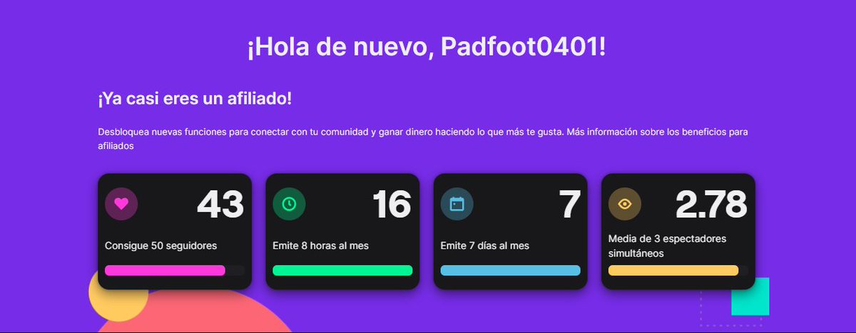 Padfoot0401's tweet photo. Sé que no es mucho, pero de apocos se va creciendo 😍 #stream #twitch https://t.co/zgtQfnVnwg