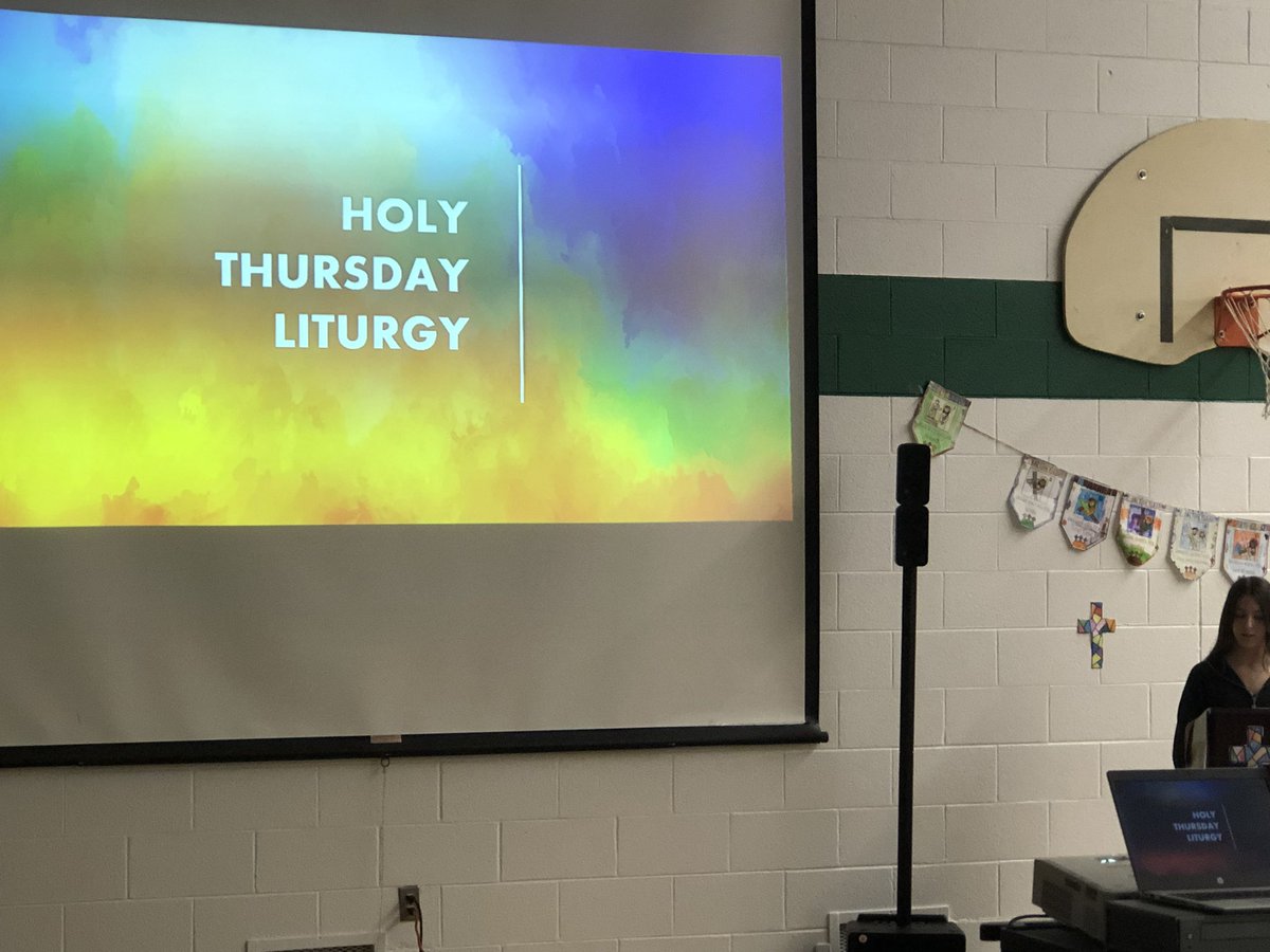 stpatcatholic's tweet photo. A great job to our Grade 7 and Mrs. Fitzhenry’s Kindergarten class for out Holy Week liturgy. https://t.co/bbMJDq0kwl
