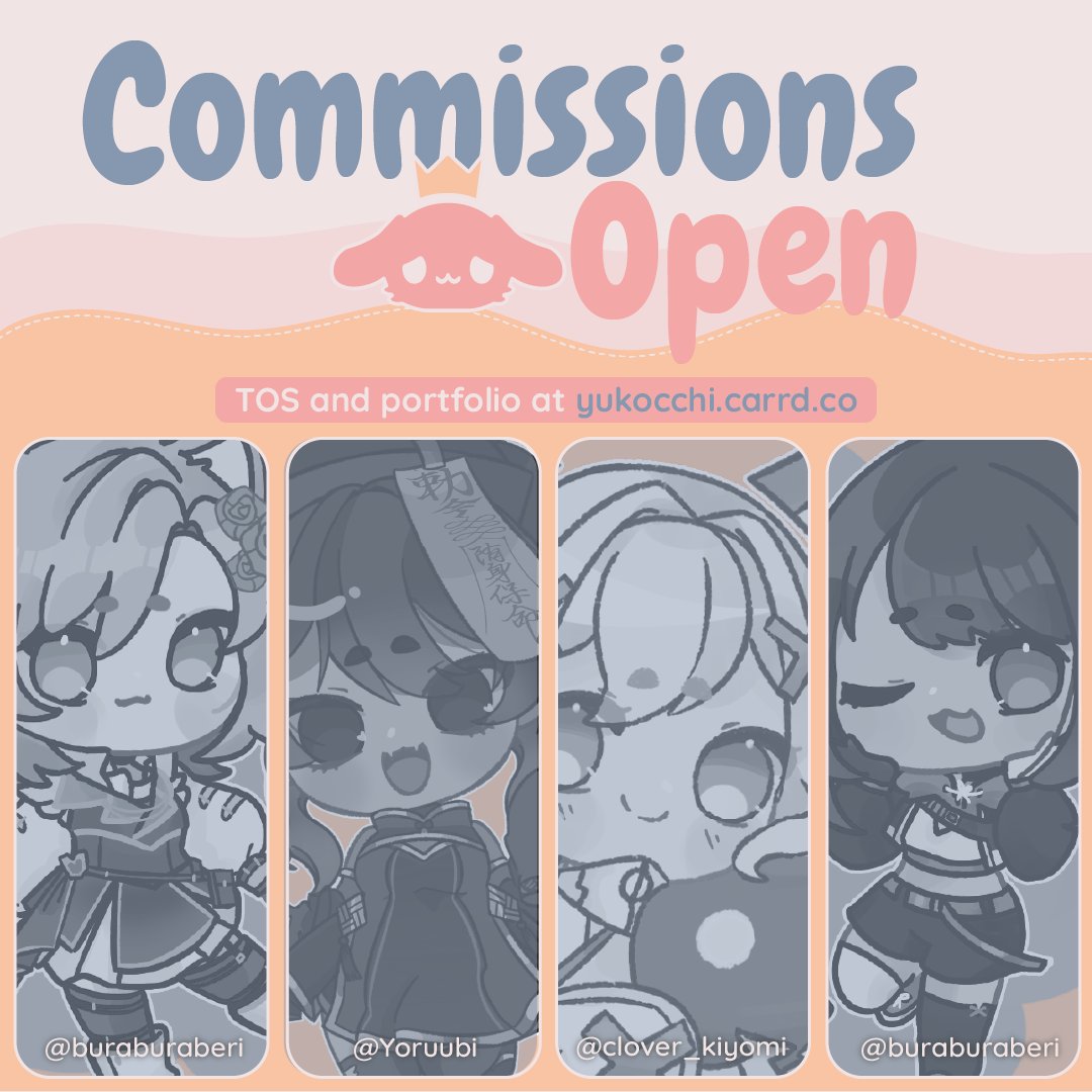 yuyuko_chi's tweet photo. Rts appreciated!🙏
Commissions Open / 5 slots 

I'll open more slots eventually, depending on time, availability and demand

📝Details, examples, prices and TOS at https://t.co/9uCYBrd1zf 

DM me for any questions📩
❌No vtuber model commissions available for now https://t.co/la7MElVFYW