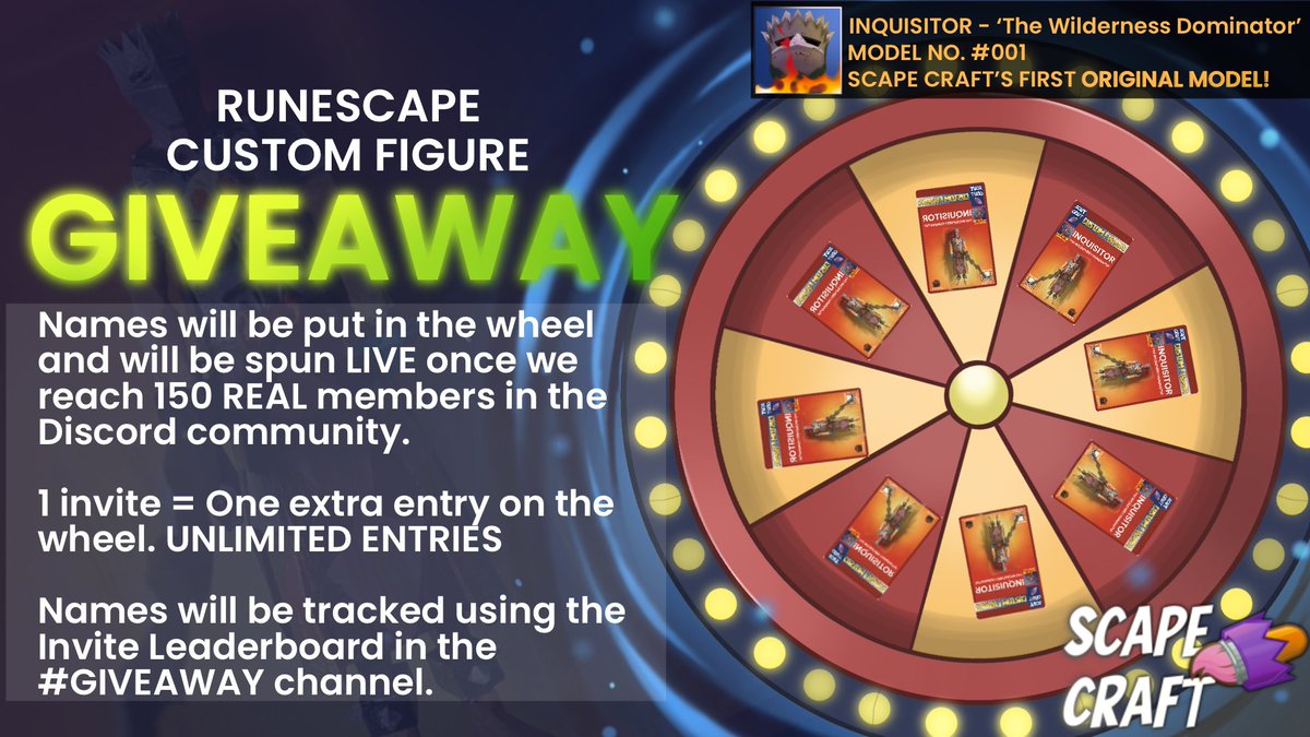 Scape_Ink's tweet image. #SCAPECRAFT Is running it's first ever giveaway with a big bang. We are giving away the ORIGINAL SCAPE CRAFT Very first figure! 

discord.gg/9dgHsFpK9X 

Come check it out!

#runescape #oldschoolrunescape #osrs