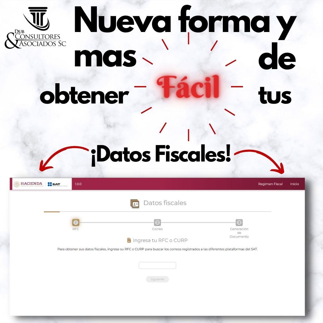 DUBConsultores's tweet photo. El SAT facilita trámites y pone a tu disposición una nueva herramienta para obtener tu Cédula de datos fiscales, la cual contiene: Nombre, Código Postal y Régimen Fiscal.
Consúltala aquí:  https://t.co/bVGLEqG2Qr https://t.co/LxeIff5Vre