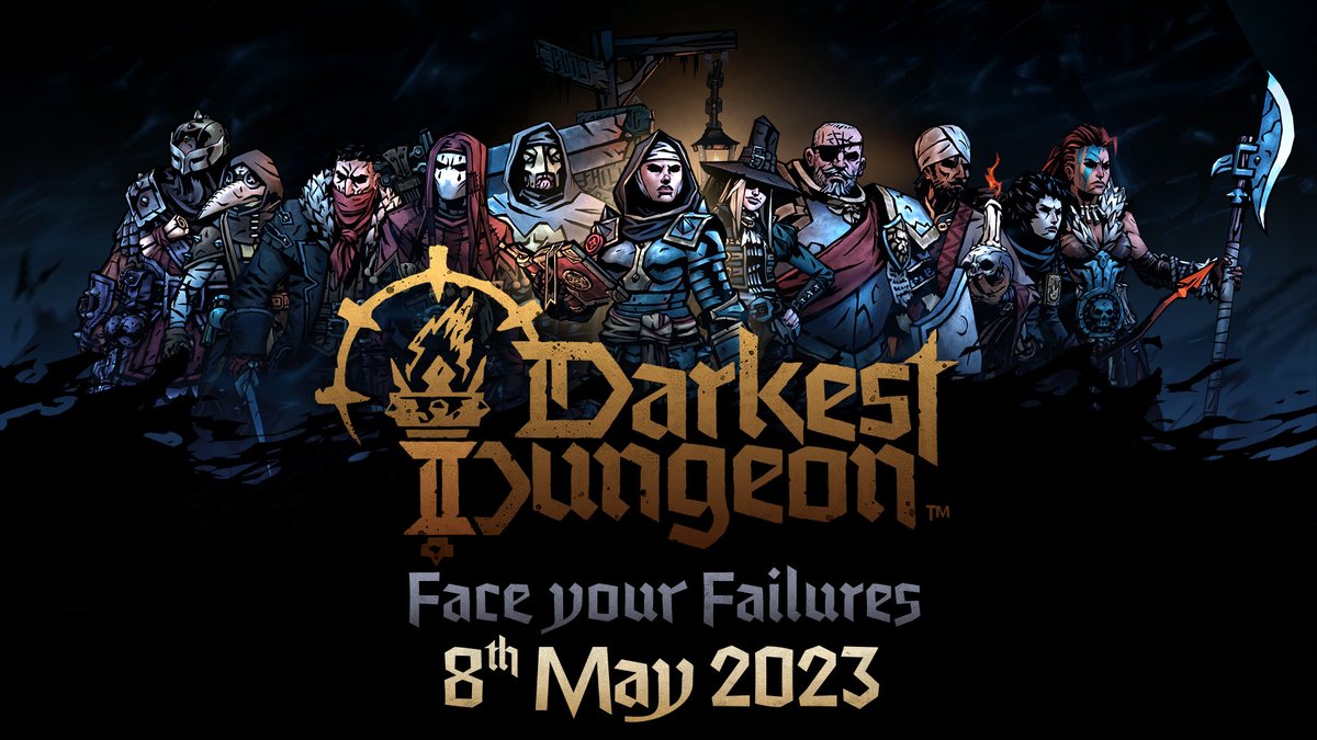 DarkestDungeon's tweet photo. We're 4 weeks away from the 1.0 release of Darkest Dungeon II!  

SHARE this post with a fellow Darkest Dungeon fan and WISHLIST us on Steam: https://t.co/FBCQx501Xd

#DarkestDungeon2 #DarkestDungeon https://t.co/sWfMtkwQWD