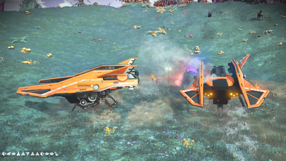 jan_lands's tweet photo. Orange sentinel ship #nmsships #NoMansSkyInterceptor https://t.co/KluvsI2XDA