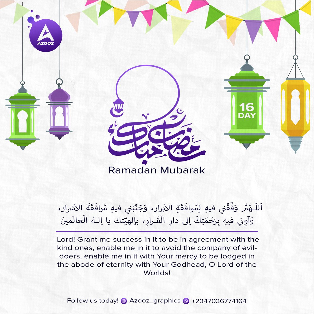 al_knbi299's tweet photo. 16|رمضان ❤️🌙

#ilorindesigner #graphicsdesigner #onlineadvertisement #branding #generaldesigns #Business  #ramadanmubarak #ramadanqoutes #logodesigns #success #makkah #madinah #ramdan  #dailyramadan #thursday #ramadanday16 #azoozgraphics https://t.co/DtzMvfZCk8