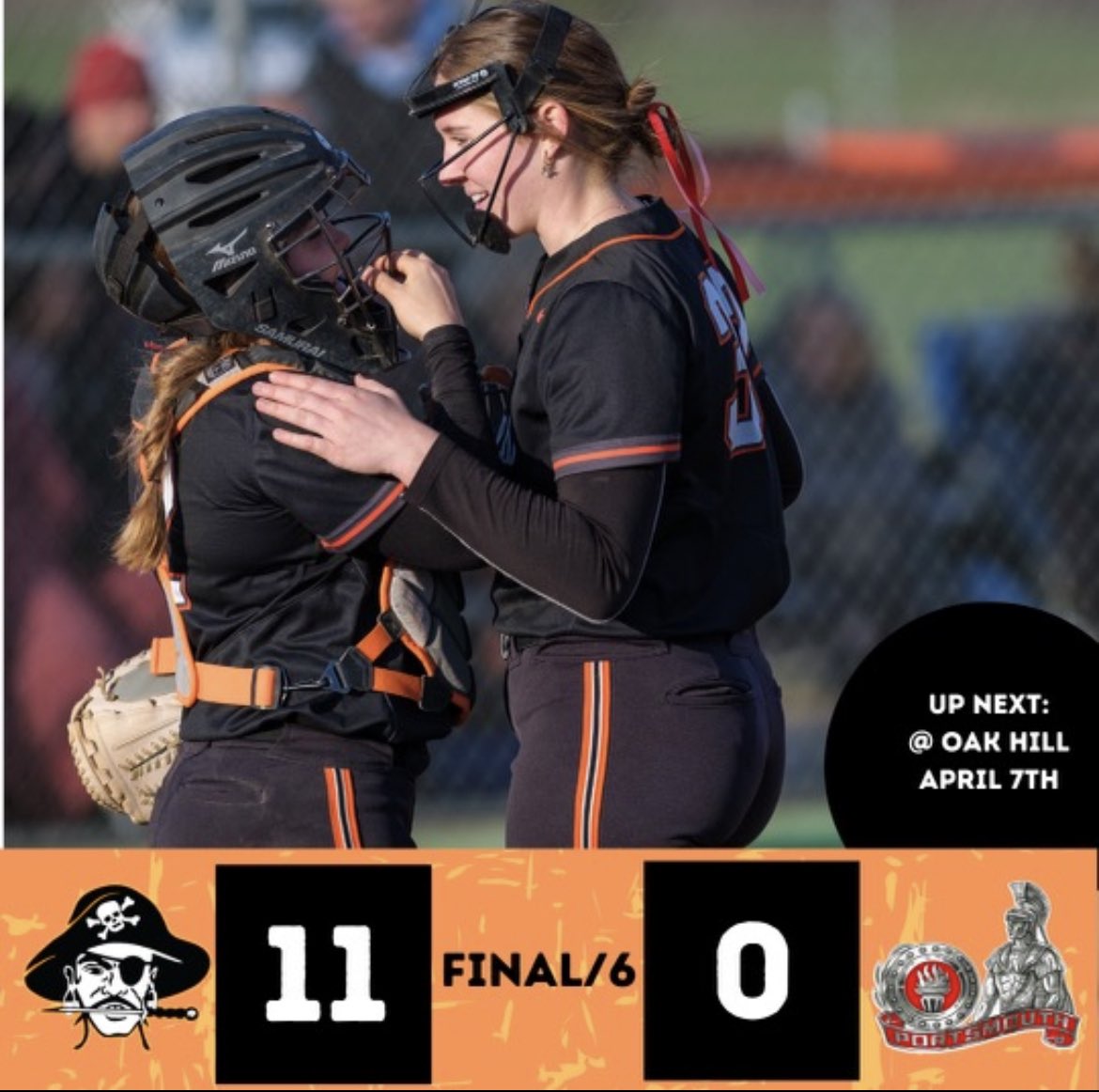 Burg_fastpitch's tweet photo. Pirates move to 7-0 (5-0)!! 🥎☠️🥎 https://t.co/BAYA3eBoi9