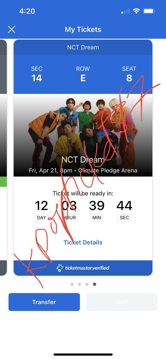 kpoptickets17's tweet photo. WTS: nct dream Seattle ticket 

1 ticket 
Sec 14, row E, seat 8

Selling for $260 (originally paid $360)

Purchased through the kraken membership presale (venues hockey team membership presale)

#nctdream #nctdreamticket https://t.co/llceXch9Yy
