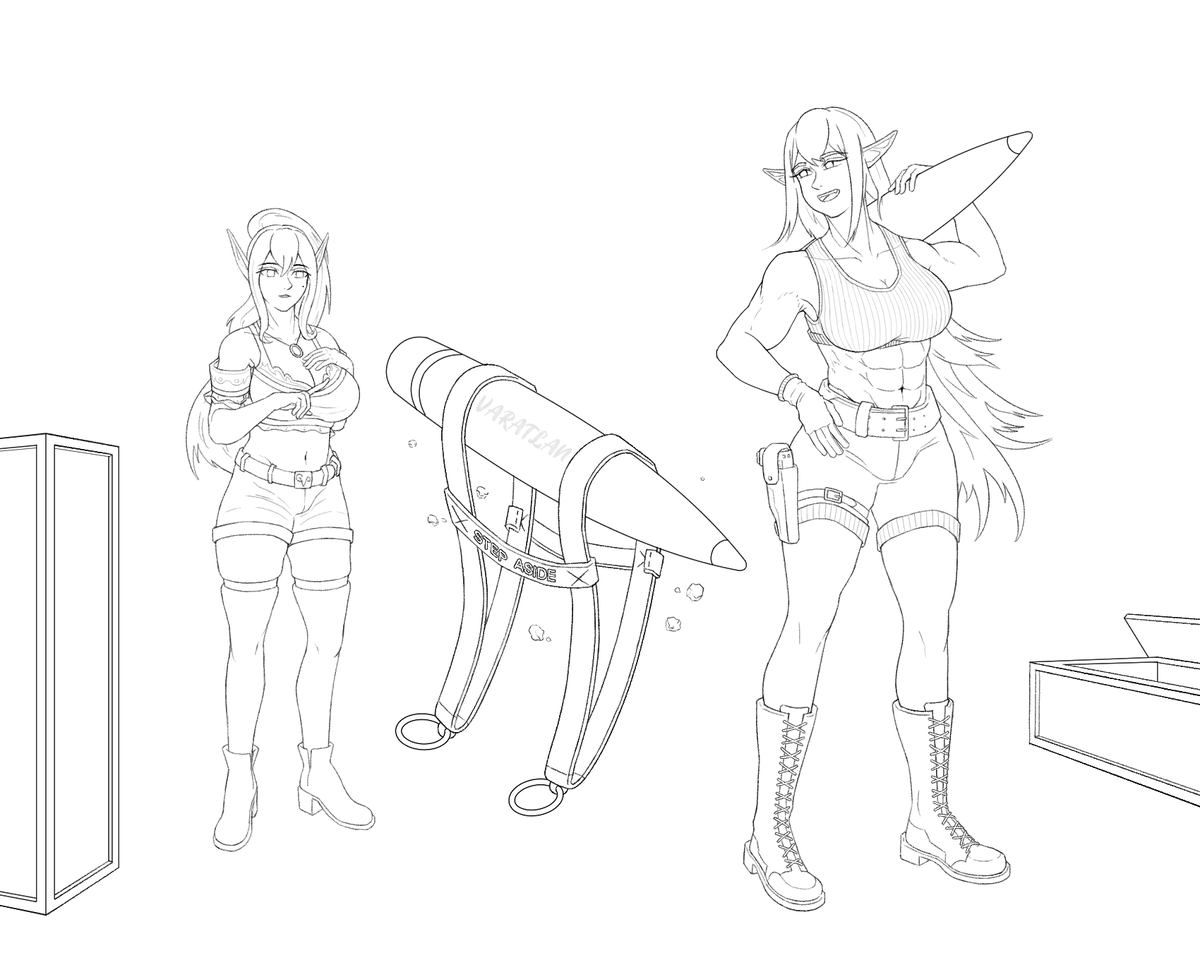 Sophia and Felicia

#digitalart #characterart #lineart #ELF