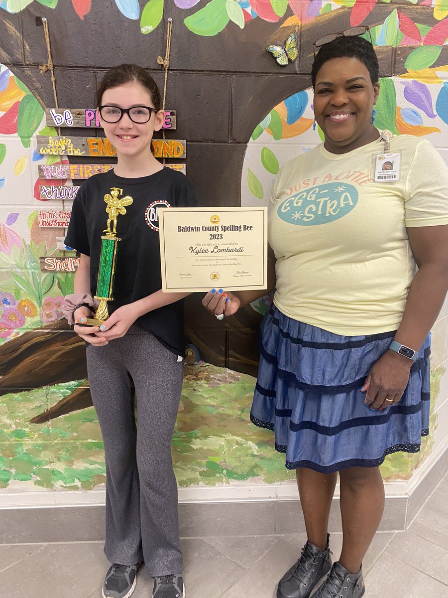 Meet Kylee Lombardi our BMES Spelling Bee Champion!