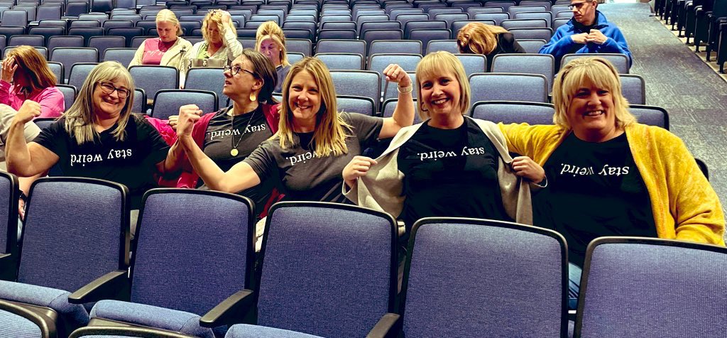 THLibrariZen's tweet photo. Thankful to @iaalted for the opportunity to hear the incredible @_JonathanMooney! And thankful for these incredible women! Bonded during a UDL Conference years ago when we heard Jonathan for the 1st time! #UDL #UDLChat #UDLRules #NormalSucks #StayWeird #BostonBabes https://t.co/cWaHHe0ojl