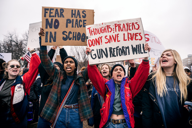 Students peacefully protesting the total lack of any action by all Republicans re: gun violence, mass shootings + assault weapons is NOT 'insurrection'.

It's #GenZ America exercising their 1A rights.
GenZ America will next exercise their right to vote out the #GOPTerrorists.