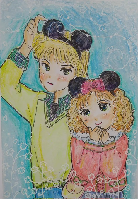 …     ふたりの初耳#イラスト#アナログイラストおはようございます今日も良き日に 