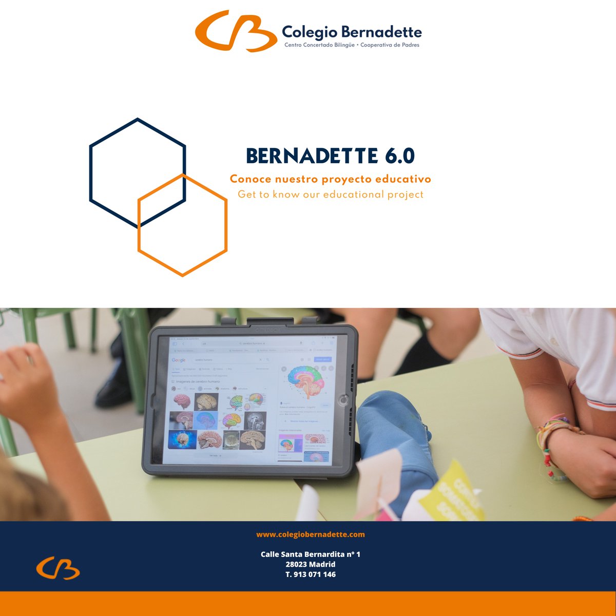 ColBernadette's tweet photo. Get to know our educational project!

1⃣ The student and his emotions
2⃣ Inclusion and social interaction
3⃣ Neuroscience and learning activation
4⃣ Digital environment, resources and tools
5⃣ Continuous didactic updating of teachers
6⃣ Hybrid education

Meet us!

📞913 071 146 https://t.co/Lc0aoNtVpp
