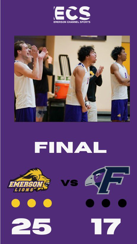 Final score for the men’s volleyball game against Fisher🦁🦁Go Lions!