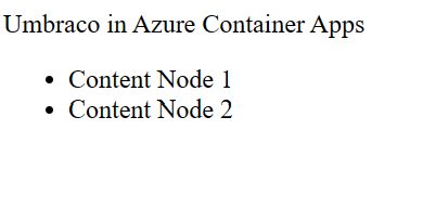 PoornimaNayar's tweet image. #umbraco in #azurecontainerapps whoop whoop 🥳
