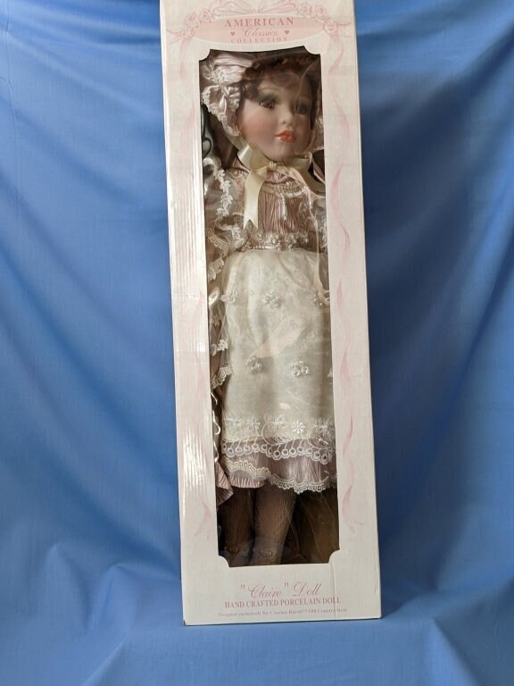 Excited to share the latest addition to my #etsy shop: Porcelain Doll Claire, American Classic Collection Cracker Barrel Exclusive etsy.me/3Gqc2hg #crackerbarrell #porcelain #doll #vintagedoll #claire #collectibledolls #collectorsdoll #collectibles #largeporcel