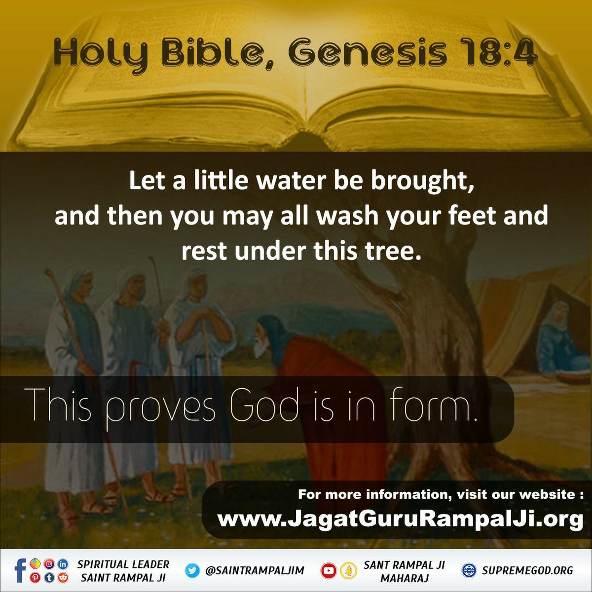 Holy Bible, Genesis 18:4 #FactsAboutJesus 🌺🌷🌷🌷🌷 Supreme God Kabir