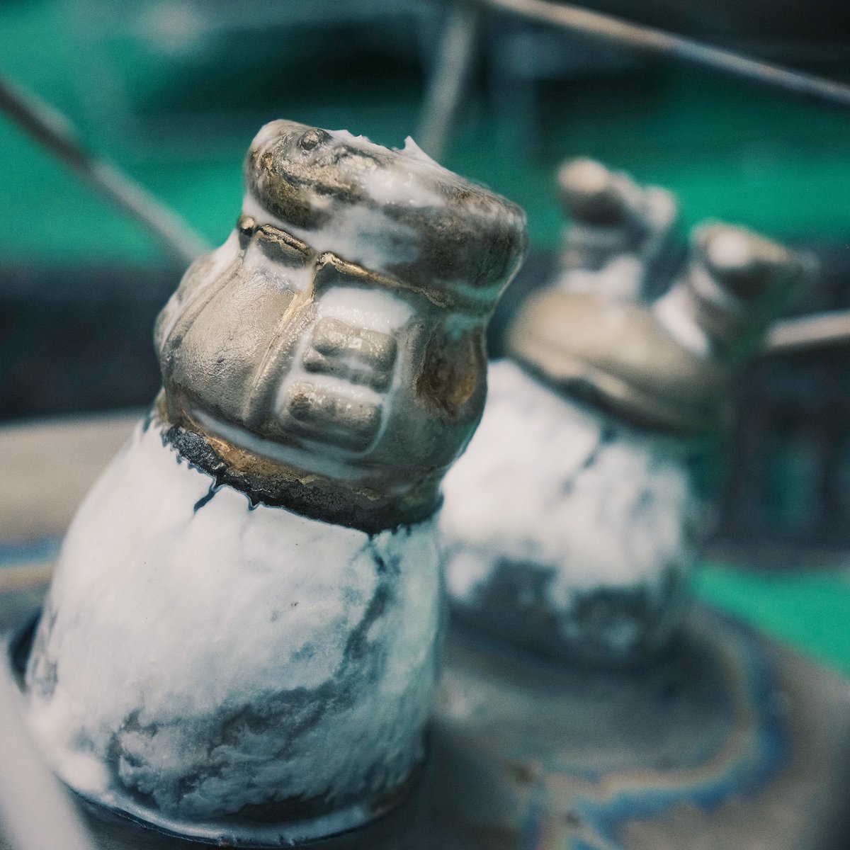 vou_space's tweet photo. Each of these steps are done by hand, banking on the craftsmen’s well-honed skill and experience to get the right coating and feel, making each finished product a product of love, patience, and a long legacy of craftmanship.

#vouspace
#vouvibby
#arttoy
#sofubi #sofubitoys https://t.co/BgXw56K4ia