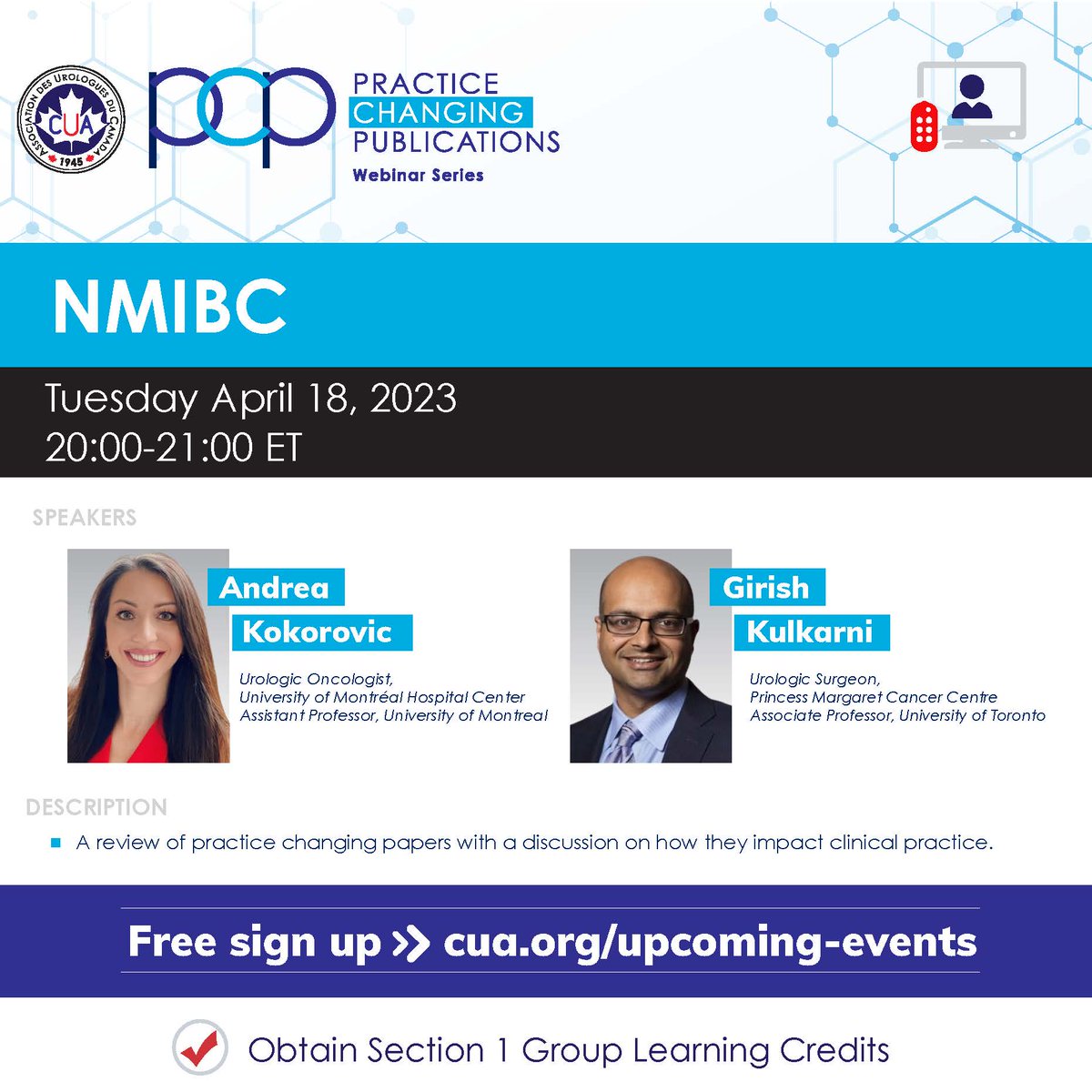⭐️You will not want to miss this event! #CUAPCP Practice Changing Publications (PCP) in NMIBC FREE REGISTRATION: cua.org/event/16163 #NMIBC @DrAndreaKoko @GSK_UofT @BladderCancerCA