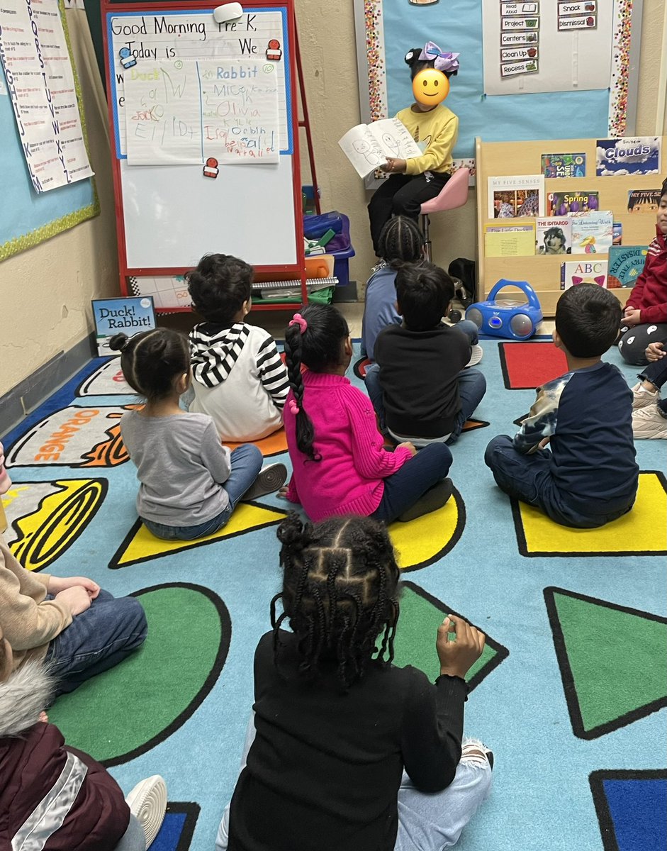 This sweet student wrote a story and asked to read it to the rest of the class. The class listened and clapped at the end. One even told her “you were such a good reader!”🥰😍 <a href="/Hamilton_Howler/">Hamilton Elementary School</a> <a href="/MrsD_PreKPara/">Lisa DeLorenzo</a>
